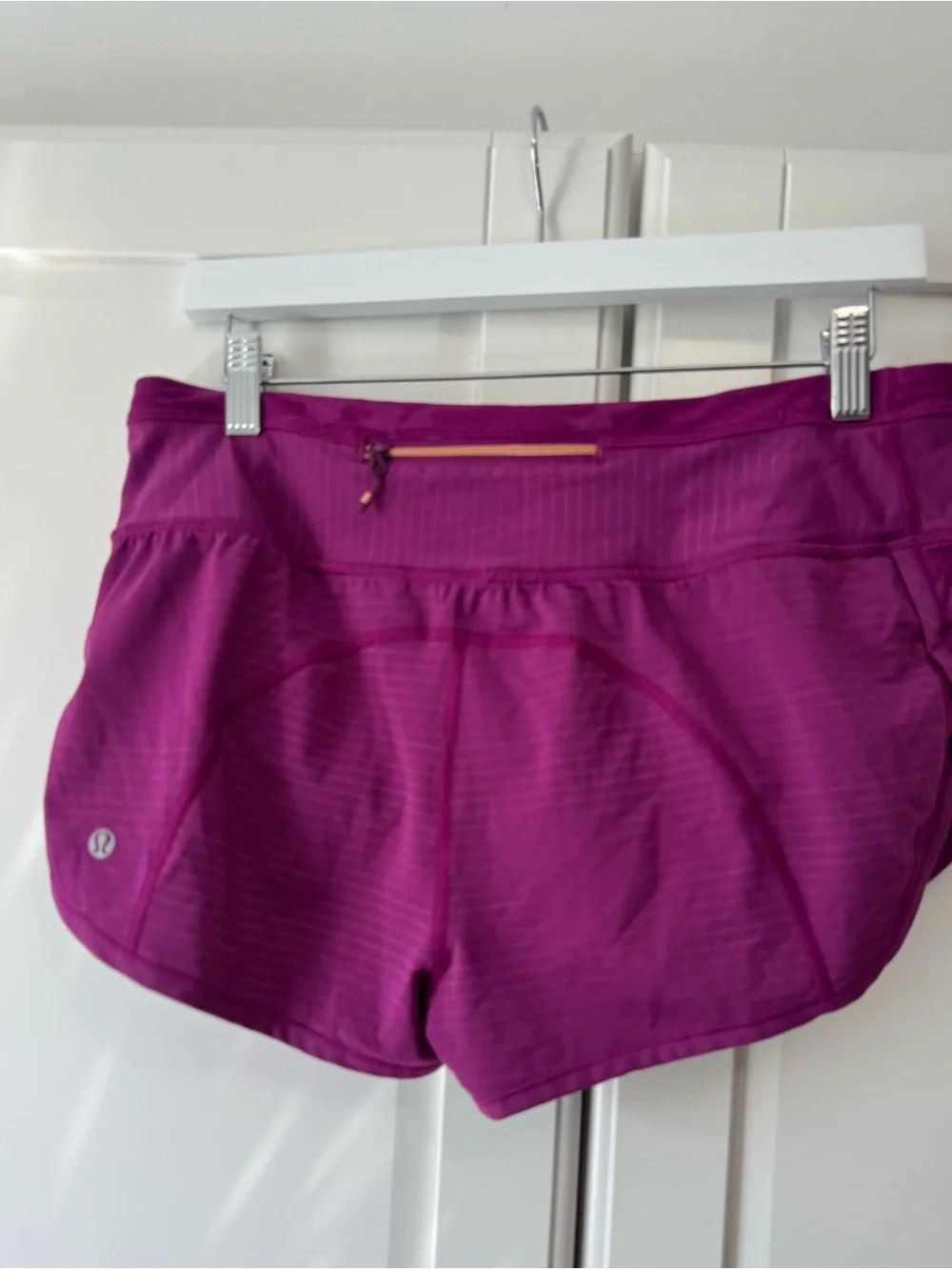 Lululemon Athletica‎ Run For Days Striped Shorts in Regal Plum Size:8